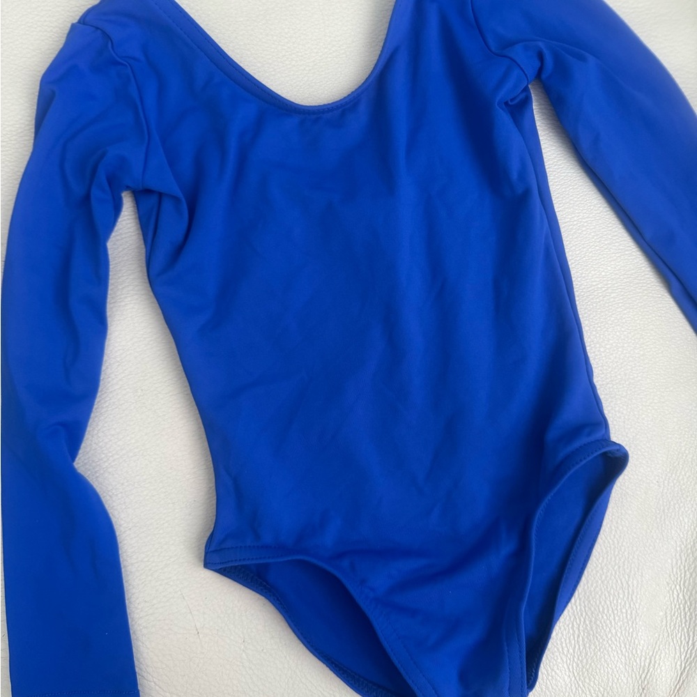 4-6 y Kids Royal Blue Long Sleeve Bodysuit One Piece